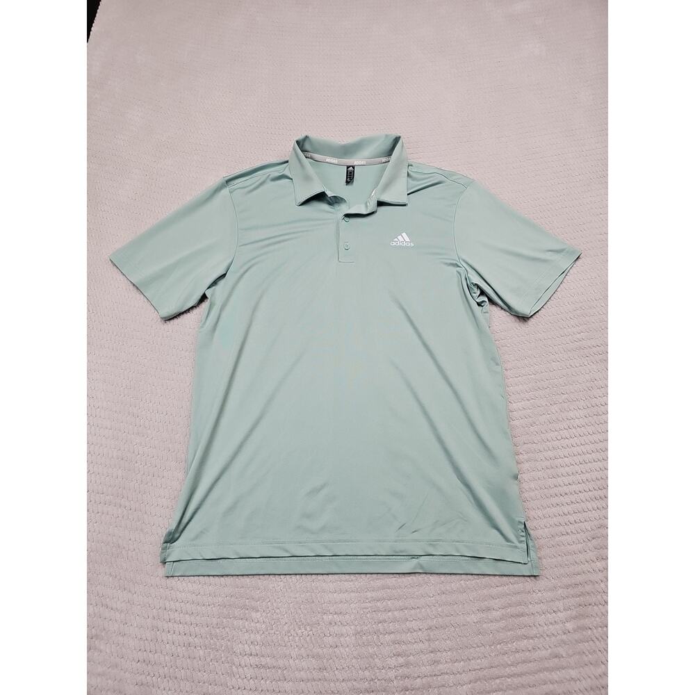Adidas Shirt Mens Medium Performance Golf Polo Green